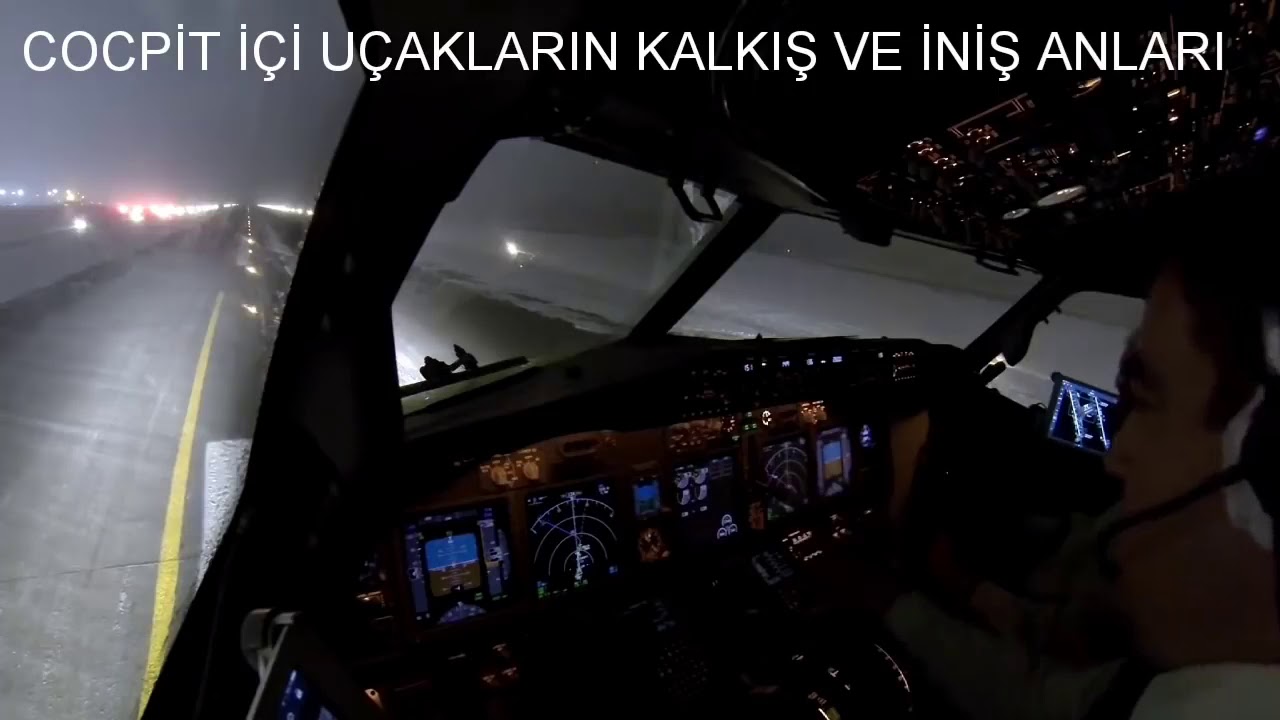 Uçak Kokpit İçinden Kalkış Ve İniş Anları. Keyifli Seyirler