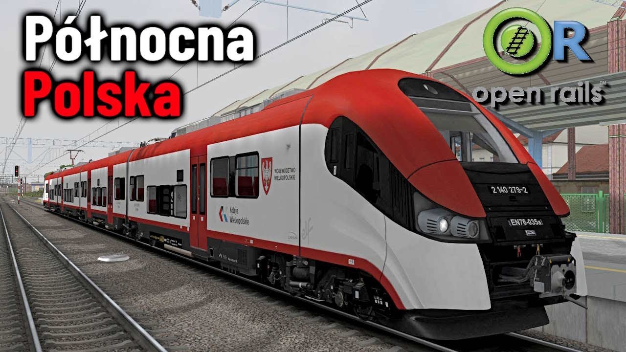 Elf EN76 Koleje Wielkopolskie z Poznania Głównego w Open Rails Północna Polska