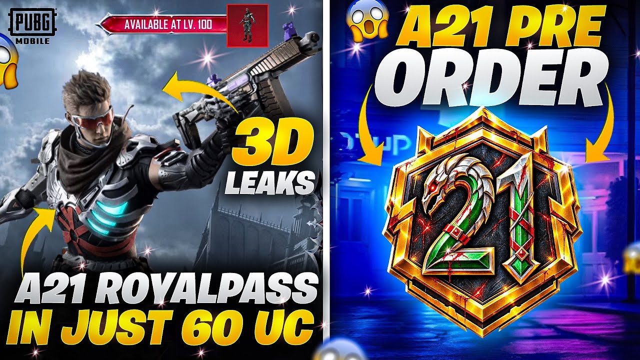 A21 Royal Pass In just 60 Uc Best Trick | A21 Royal Pass All Leaks 1 to 100 RP | PUBGM 