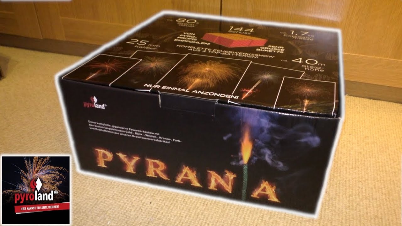 PYROLAND PYRANIA | 144 SCHUSS VERBUNDFEUERWERK 🎆 99,00€