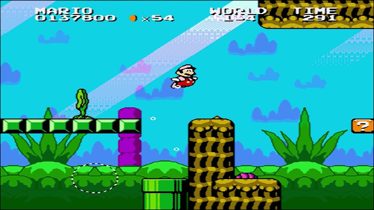 smb SUPER MARIO BROS. Returns SMW HACK (An 8-bit like hack)