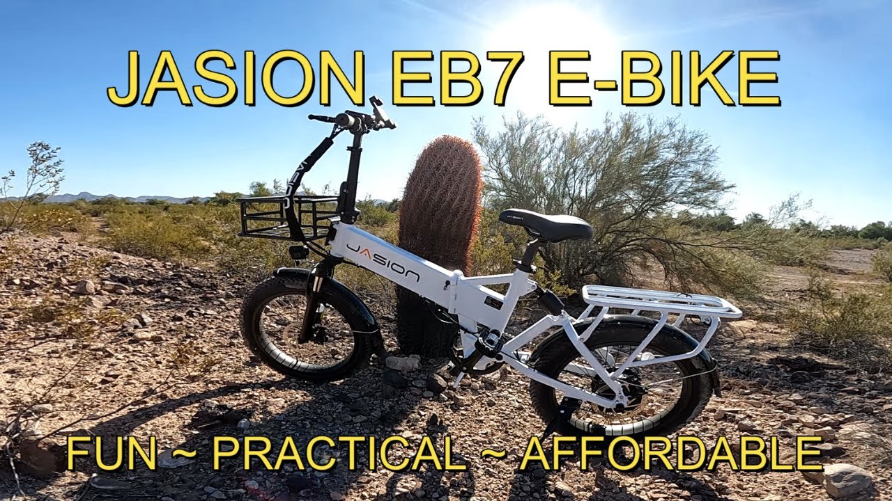 Affordable Electric Bike ~ Jasion EB7 Foldable Fat Tire Bike Review + Blooper Reel  Nomadic Living