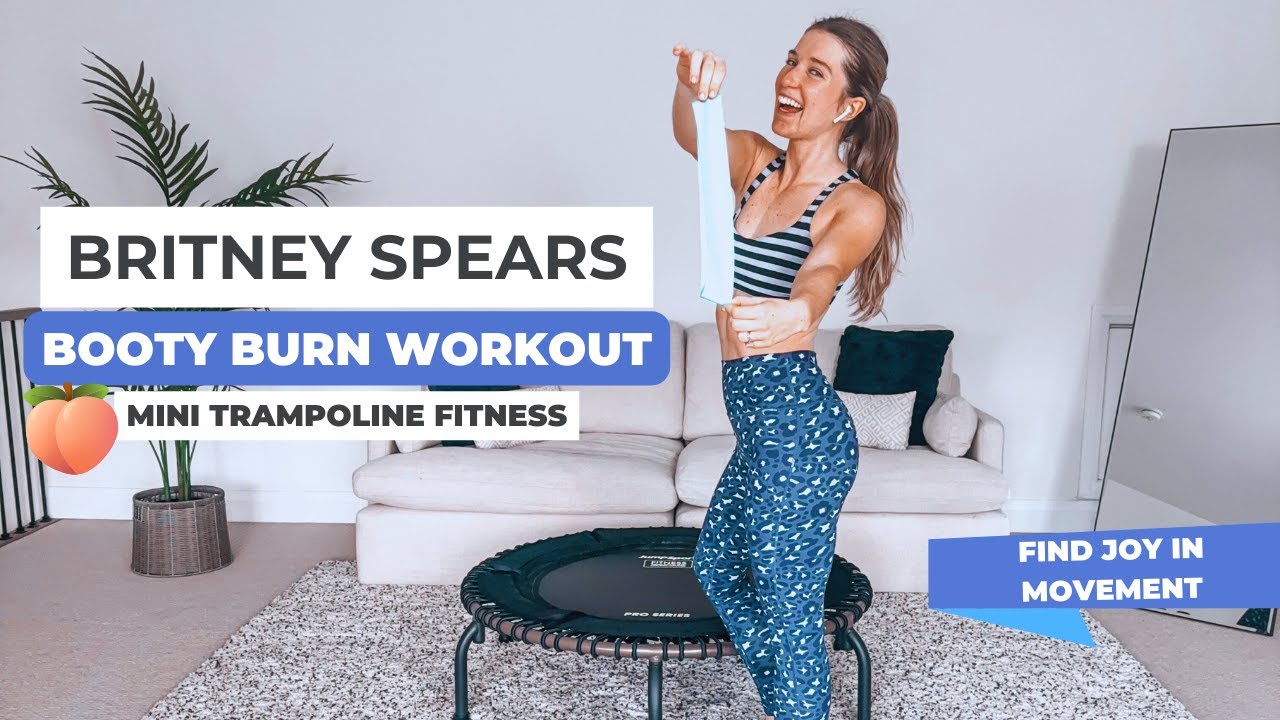 🍑 10-Min Mini Trampoline Glute Workout with Britney Spears Hits | Booty Band Burn