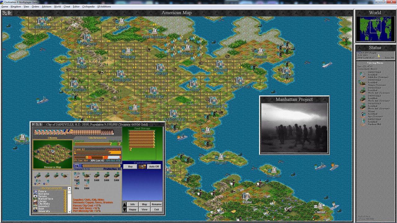 SID MEIER'S CIVILIZATION 2 MAIN TOUR - Playing In HD With Mods & Scenarios - Part 1/3