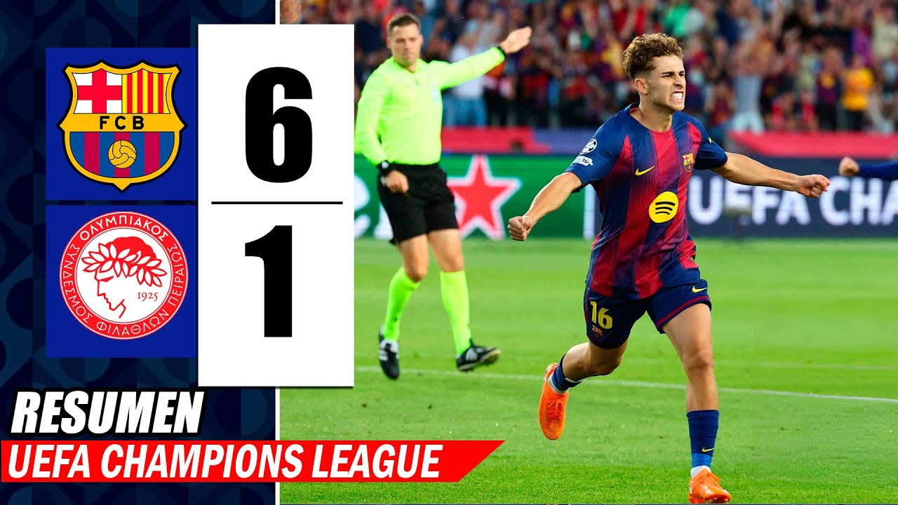 POLÉMICA EXPULSIÓN BARCELONA vs OLYMPIACOS 6-1 |  ¿ROBÓ en CHAMPIONS LEAGUE?