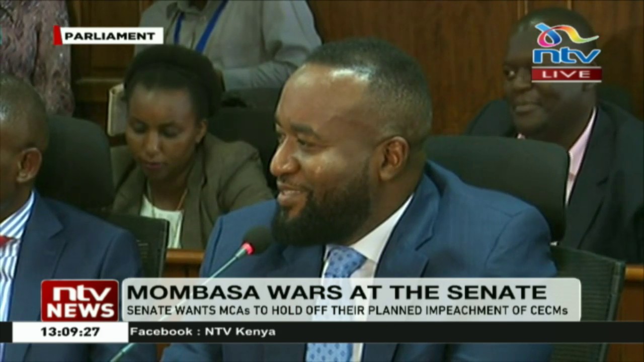 Mombasa Governor Hassan Joho appears before Senate