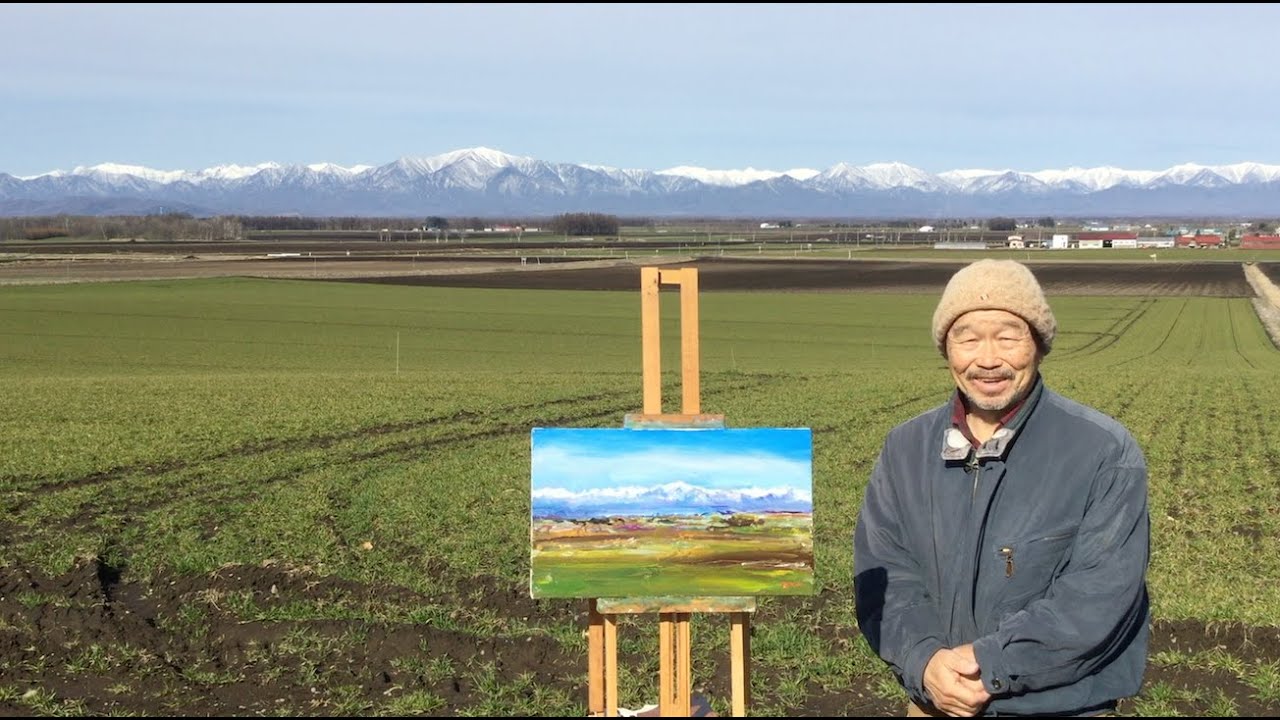 北海道の自然を描く・日高山脈、由良真一油絵ざんまい。Plein Air Painting in Hokkaido, Japan by Shinichi Yura