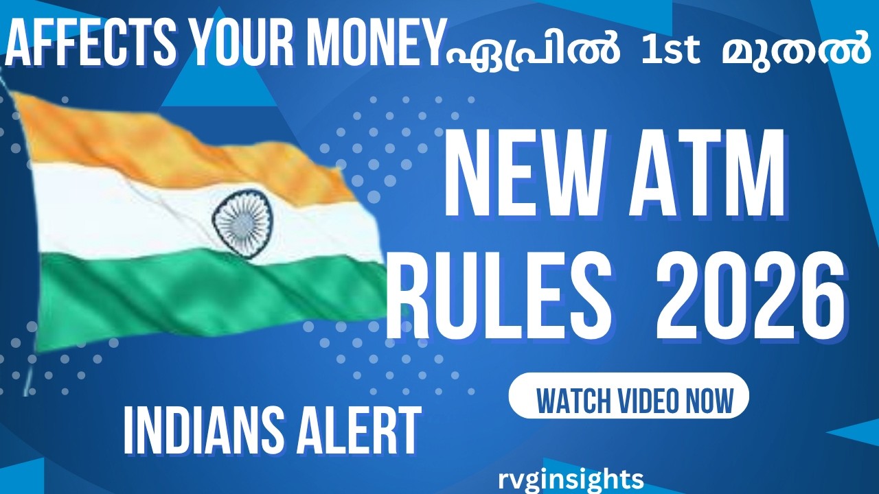 ATM Rules Updates 2026 India 🔥 | New Charges & Limits Explained in malayalam#newupdates #rvginsights