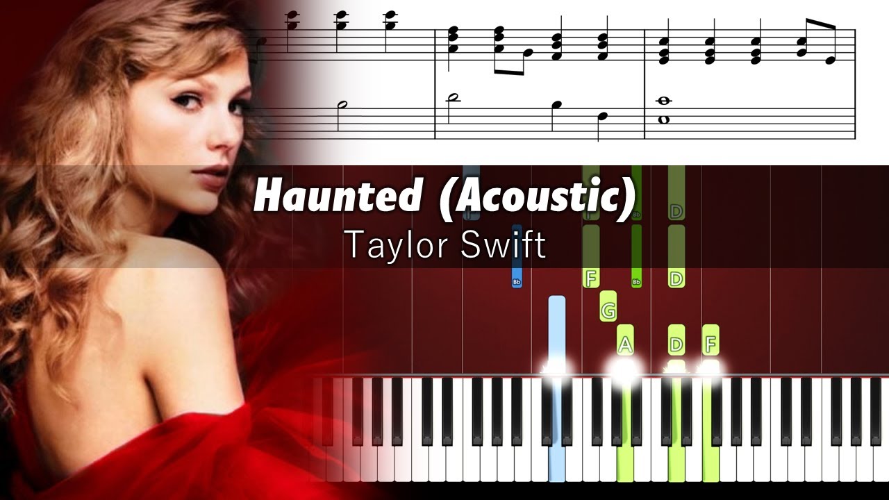 Taylor Swift - Haunted (Acoustic Version) - Accurate Piano Tutorial with Sheet Music