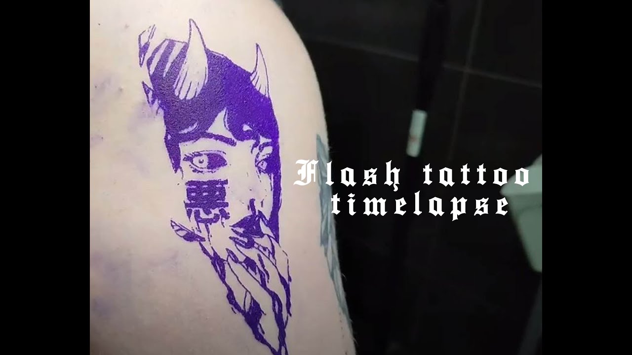 Flash tattoo timelapse