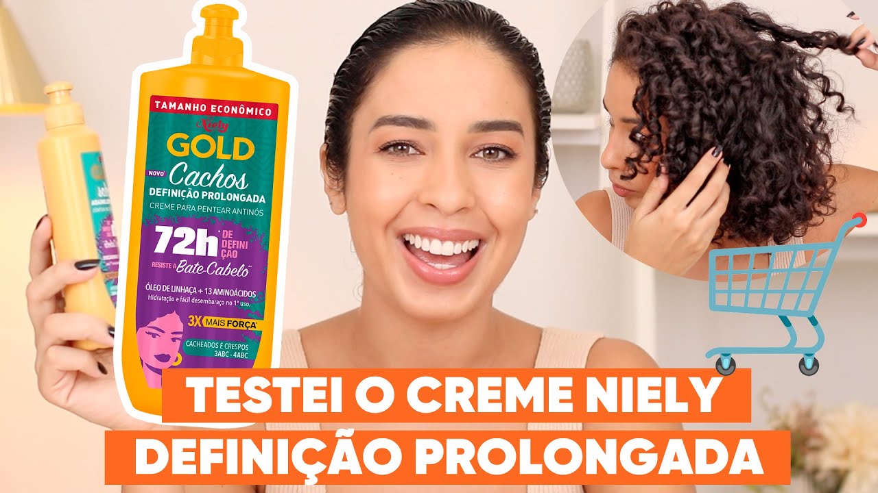 CREMES DE MERCADO: TESTEI O NIELY GOLD DEFINI&Ccedil;&Atilde;O PROLONGADA NO MEU CABELO CACHEADO | JULIANA LOUISE