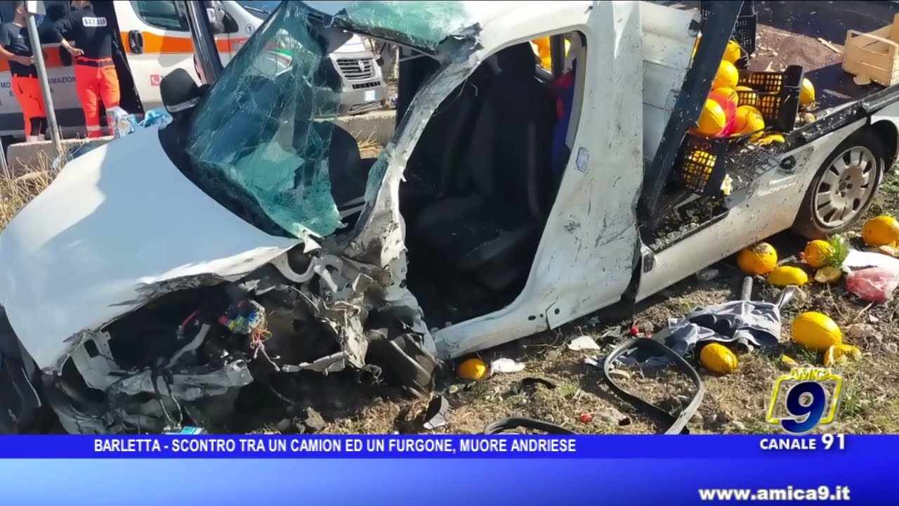 #Barletta - Scontro tra un camion ed un furgone, muore andriese