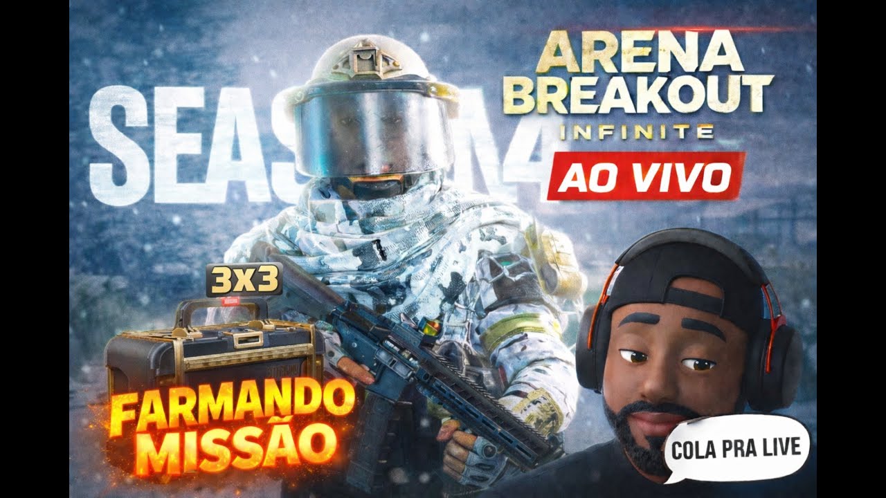 🟢 🔴AO VIVO ARENA BREAKOUT INFINITE 🔴🟢MISSÃO 57/75 -COFRE 3X3-TROCAÇÃO-DICAS -SEASON 4
