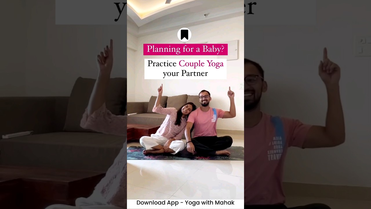 📌Planning for a Baby. Share Couple Yoga with your Partner #partneryoga #couplegoals #pregnancy