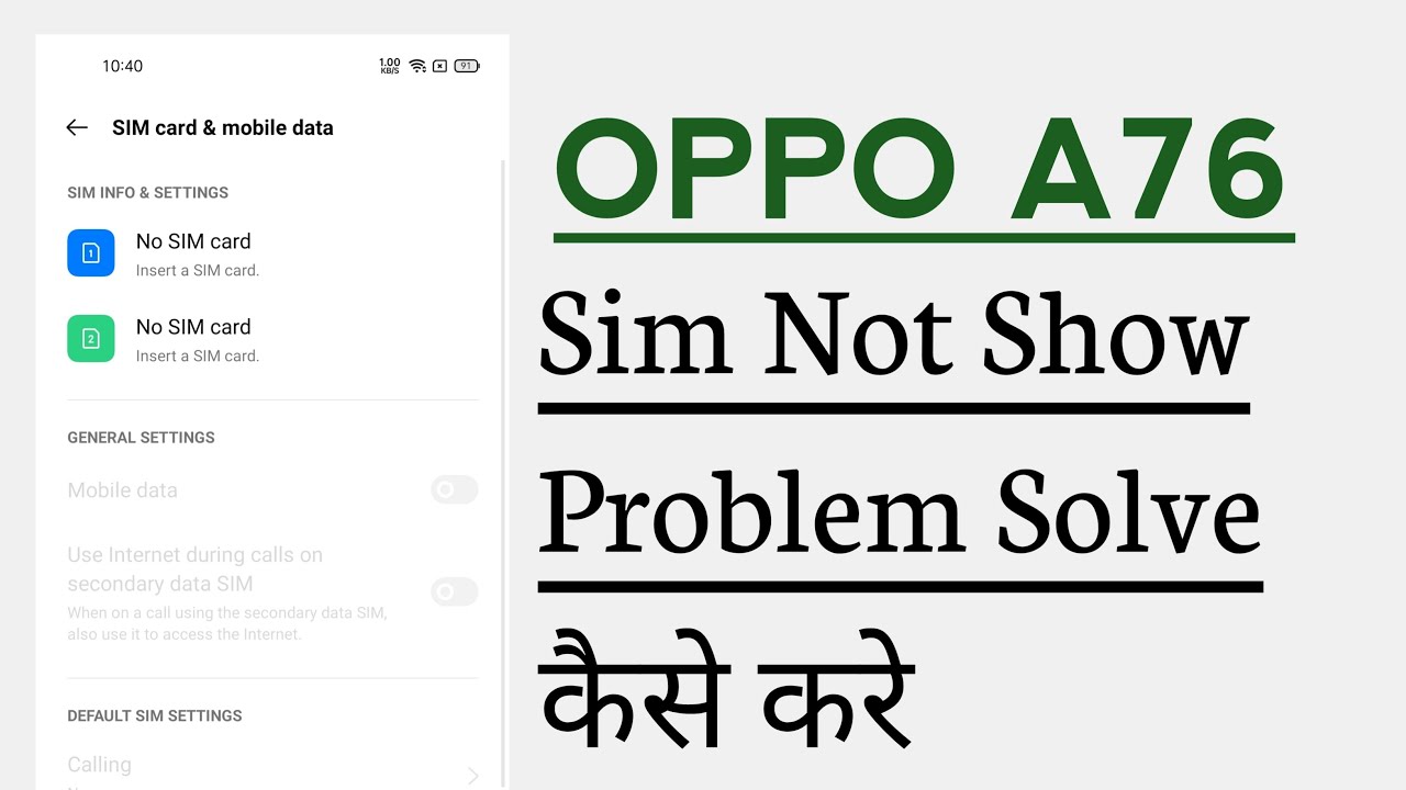 OPPO A76 Sim Card Not Showing Problem Solve