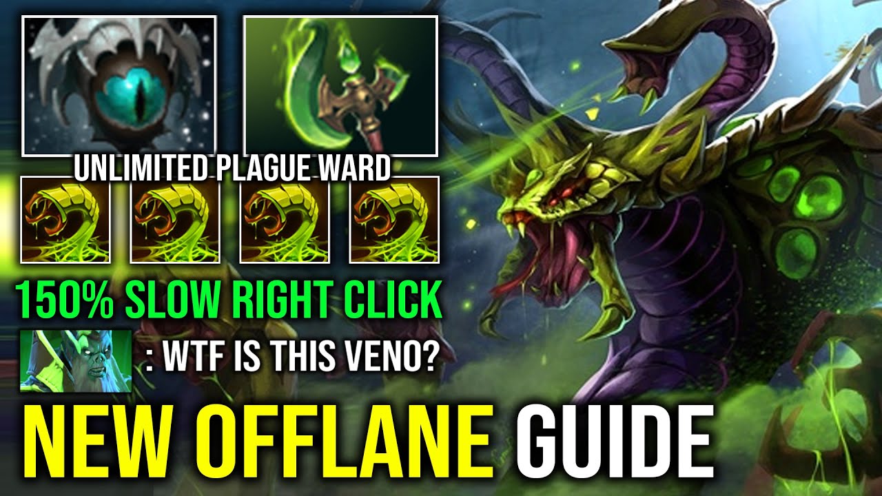 How to Offlane Venomancer in 7.40 Create Unlimited Plague Ward 150% Slow Skadi Right Click Dota 2