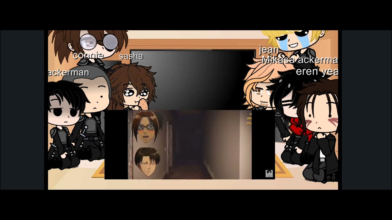 aot reacts to aot plays a horror game