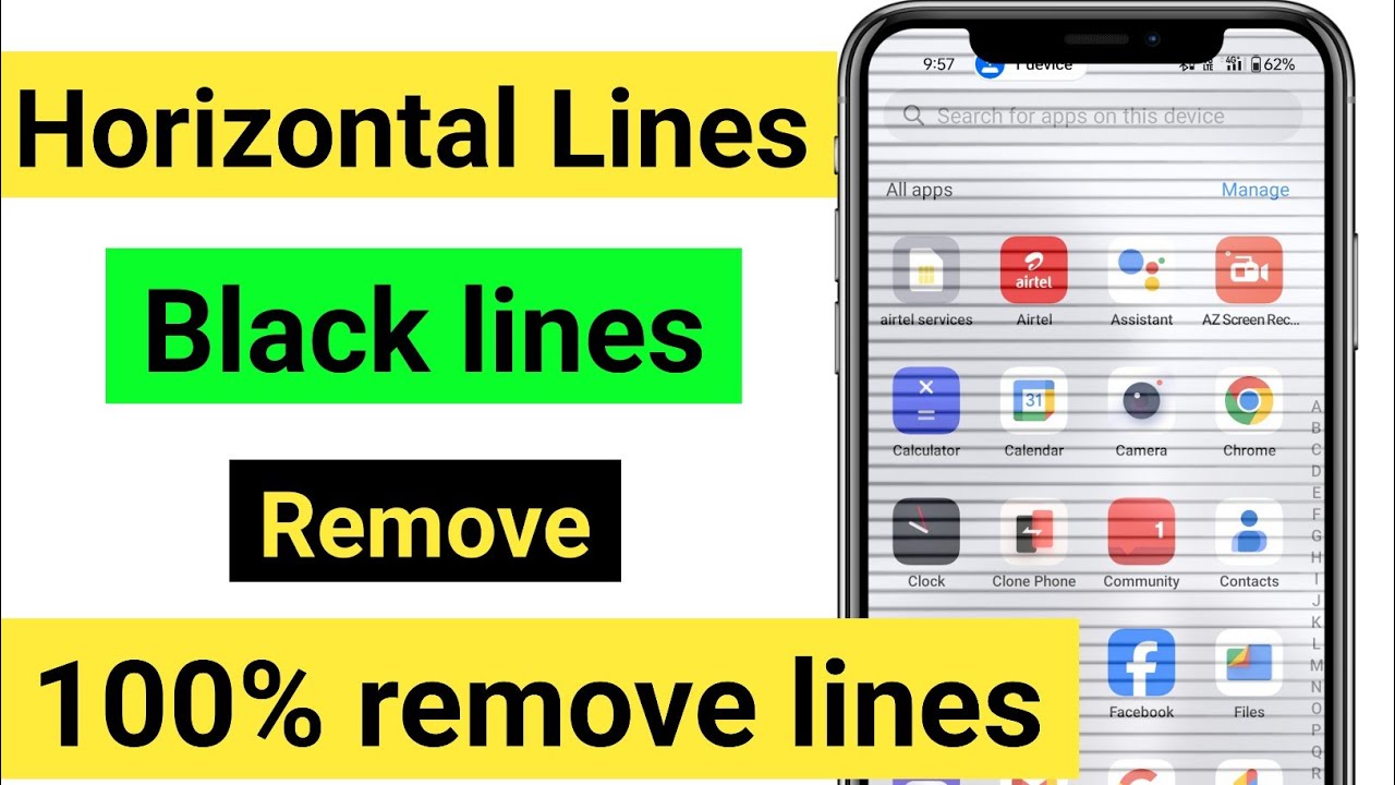 👑how to fix horizontal black lines on phone screen | vivo horizontal black lines | vivo black line 🔥