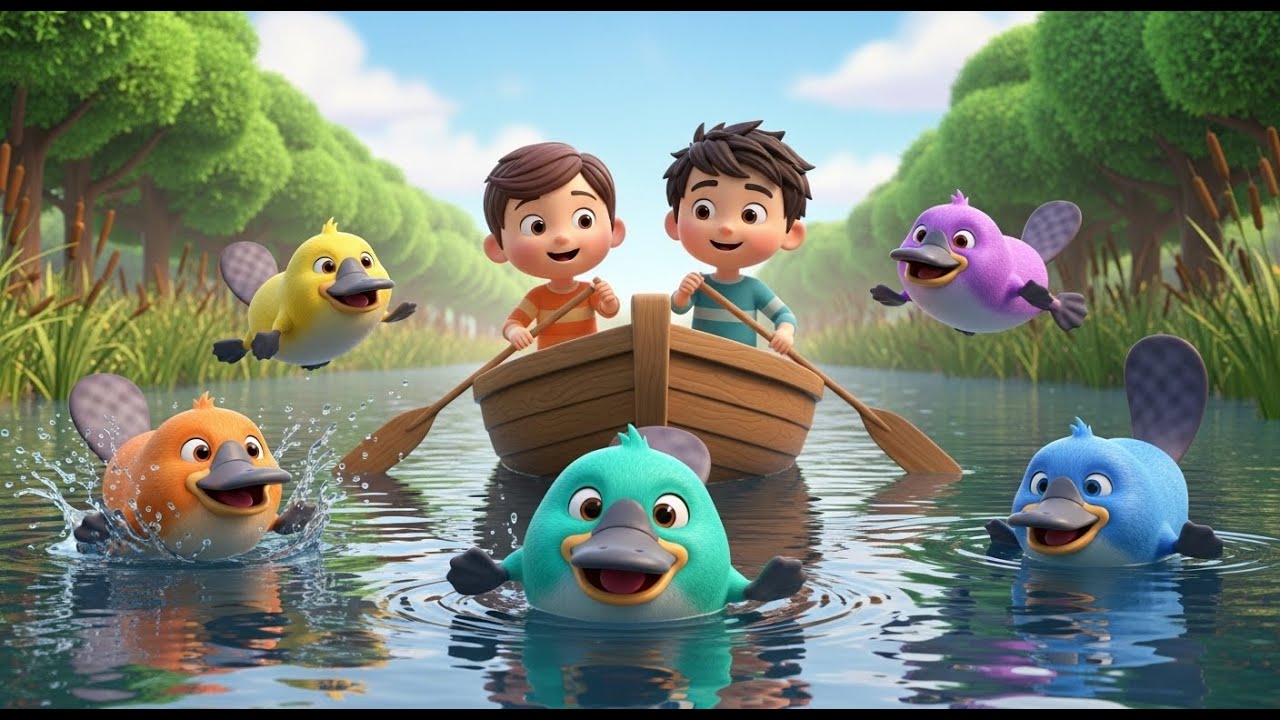 Cinco Pequeños Ornitorrincos Reman, Reman | Rimas Infantiles y Canciones para Niños