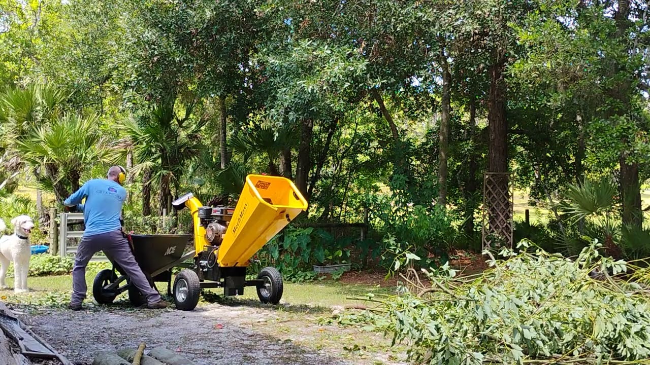 Making mulch and clearing jambs!