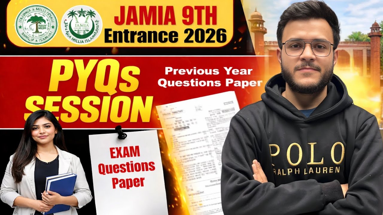Jamia Class 9 Entrance Exam PYQs | Full Solution Explained | JMI 9th Syllabus 2026