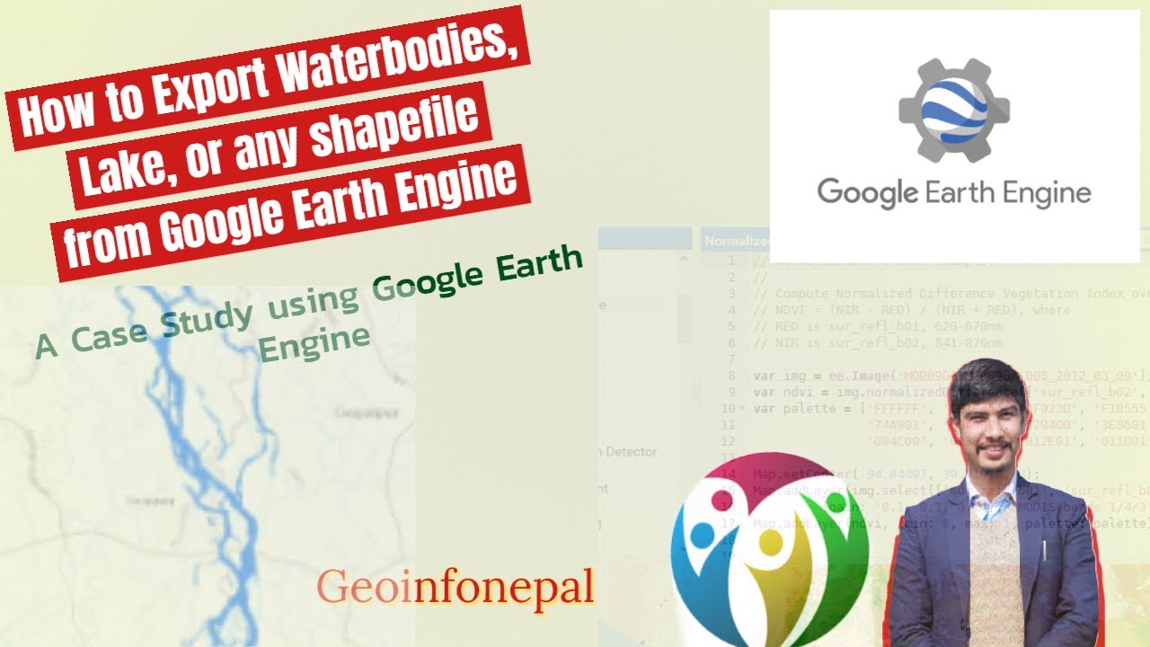 How to Export Waterbodies from Satellite Image using Google Earth Engine.How to make NDWI map in GEE