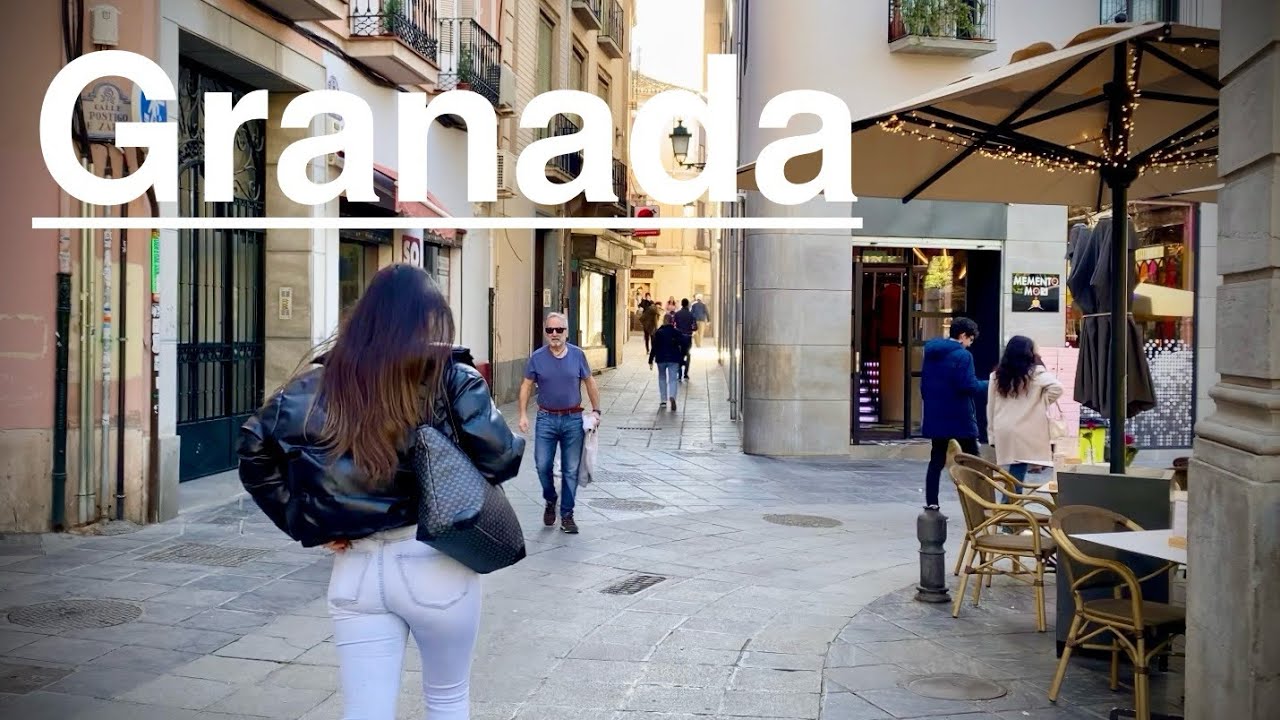 Exploring Granada 🇪🇸 in 4K: Vibrant City Stroll 🌞