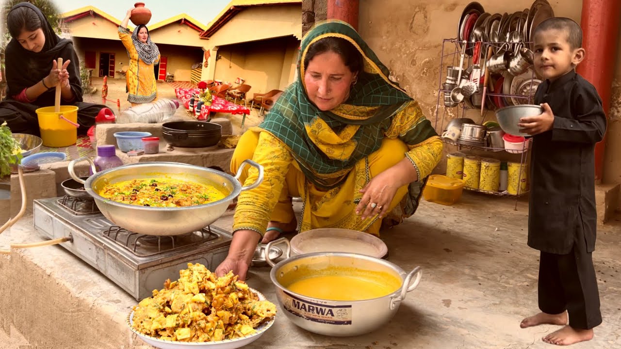 Living in Mud Hous in The Village | Kadhi Pakora White Rice | Village Life | Village Sham