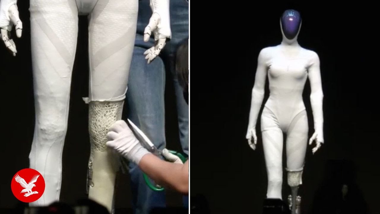 CEO cuts robot's leg to prove it is not human