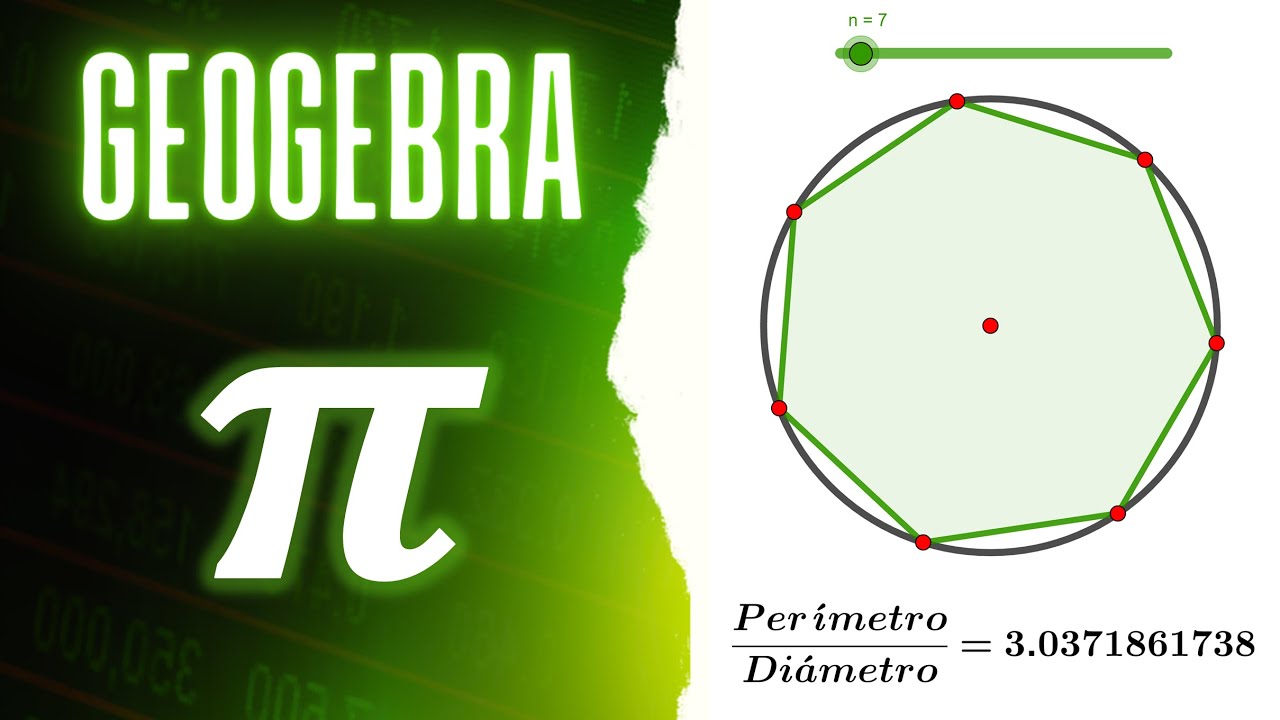 ✅ COMO calcular PI en GeoGebra (Método de ARQUÍMEDES)  |  01- GeoGebra DEMOSTRACIONES 🚀