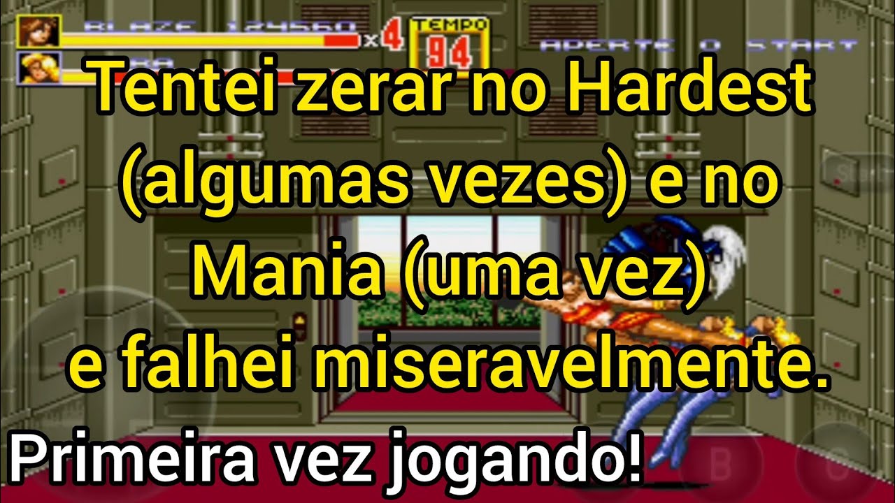 Streets of Rage 2 (Mega Drive) pela primeira vez até a última fase sem zerar.