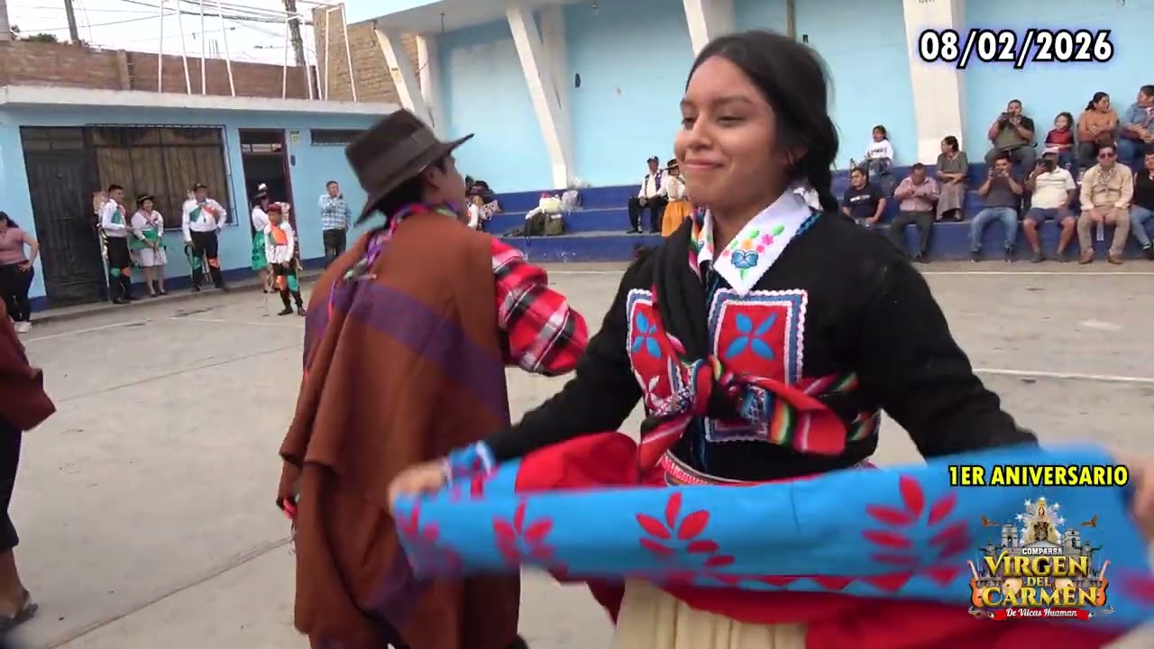 1ER ANIVERSARIO VIRGEN DEL CARMEN DE VILCAS HUAMAN - COMPARSA LOS AYLLUS DE HUALLA