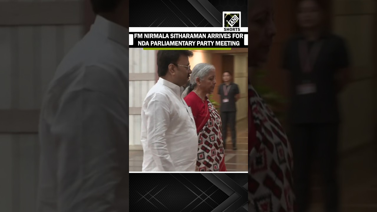 FM Nirmala Sitharaman arrives for crucial NDA parliamentary party meeting