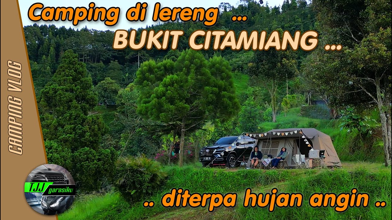 Camping disambut Hujan Angin kencang di lereng Bukit Citamiang // pakai tenda Naturehike Village 13