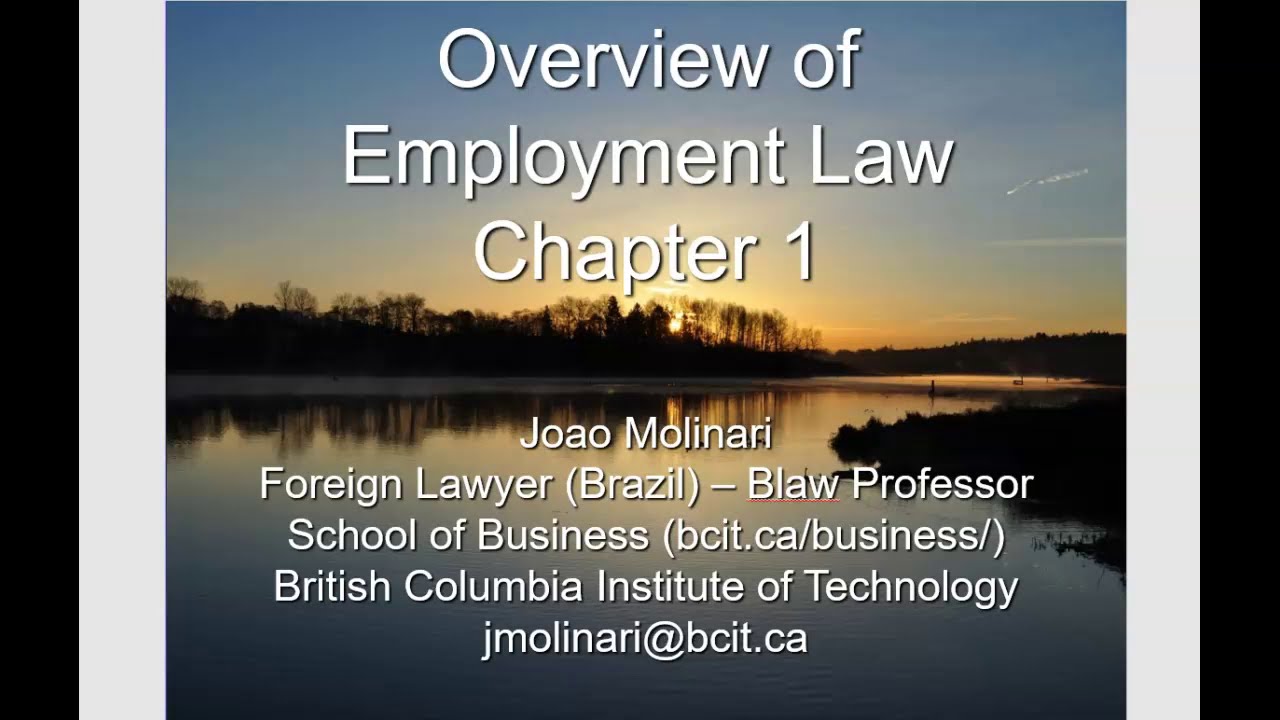 Chapter 1 - Overview of Employment Law