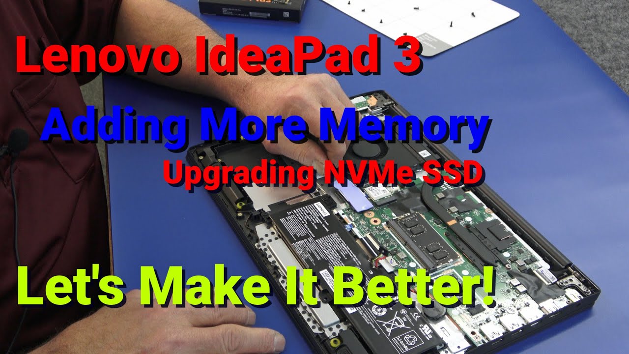 Как обновить SSD и память на ноутбуке Lenovo Ideapad 3 15.6.