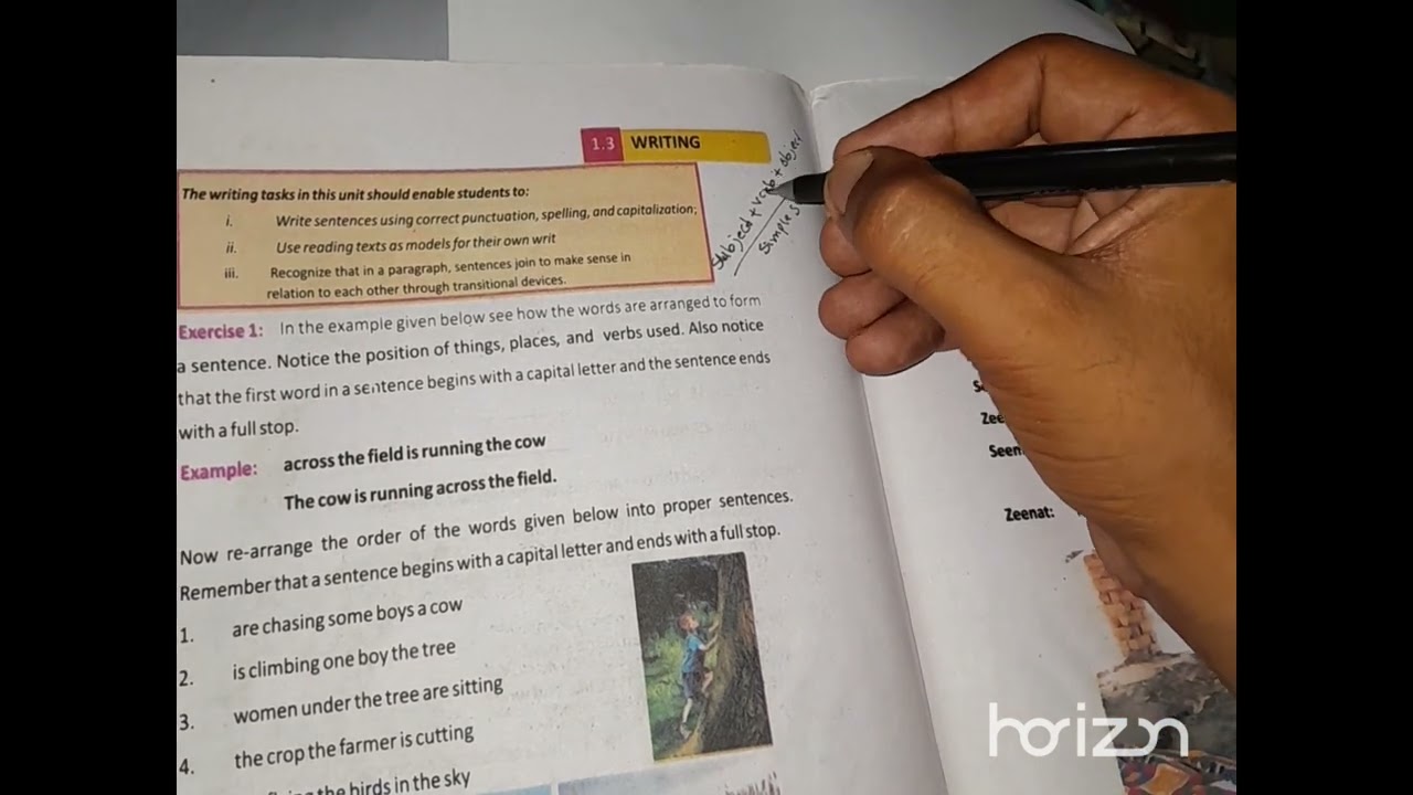 Sindh Text | Class Four | English | Unit 1.3 | Exercise 1