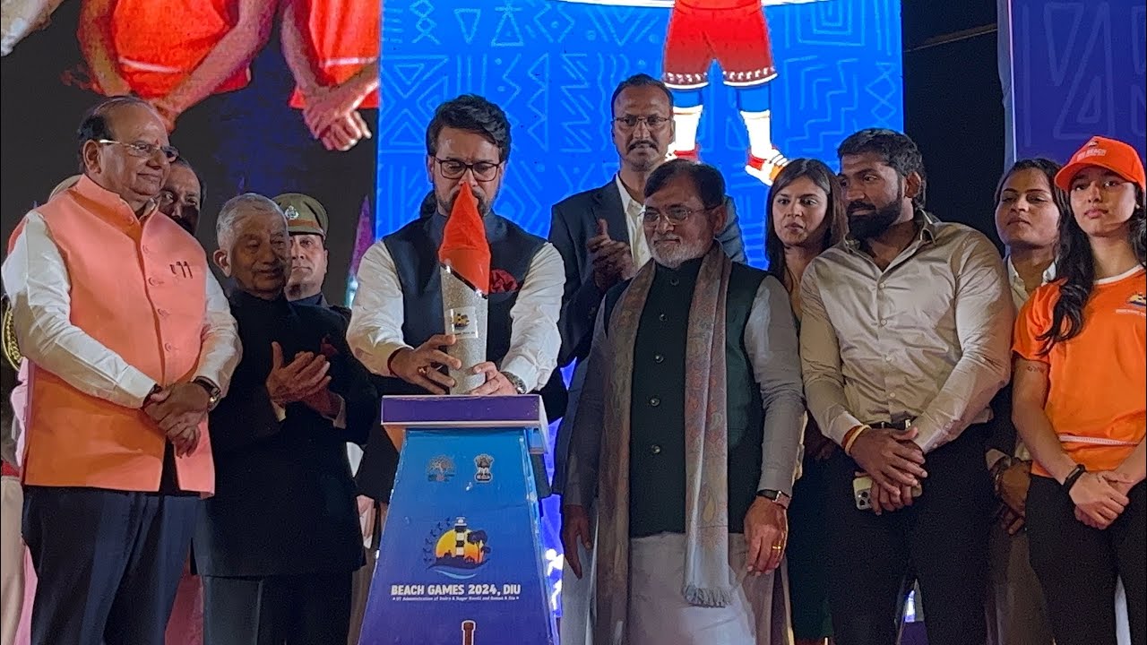 Diu ma Beach Games 2024 nu Inaugration. #shakilkashmani  #beachgames2024 #trending