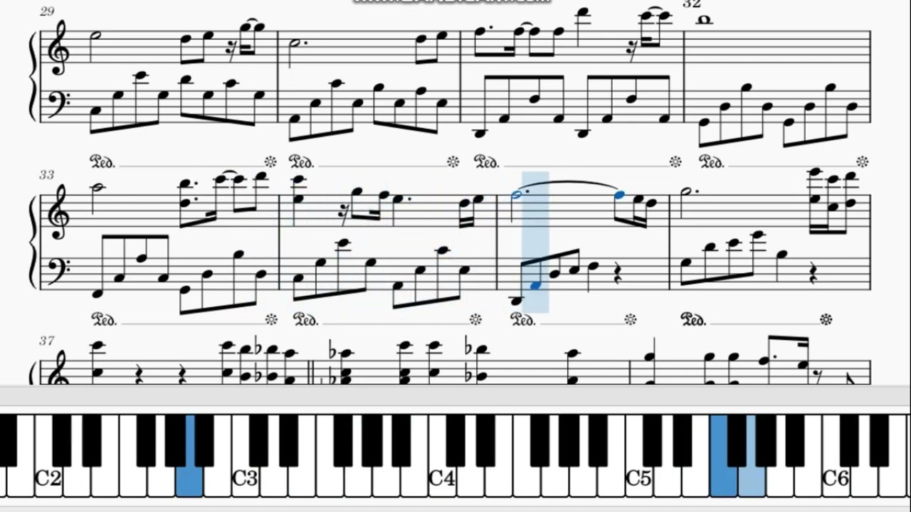 One moment in time - Piano sheet