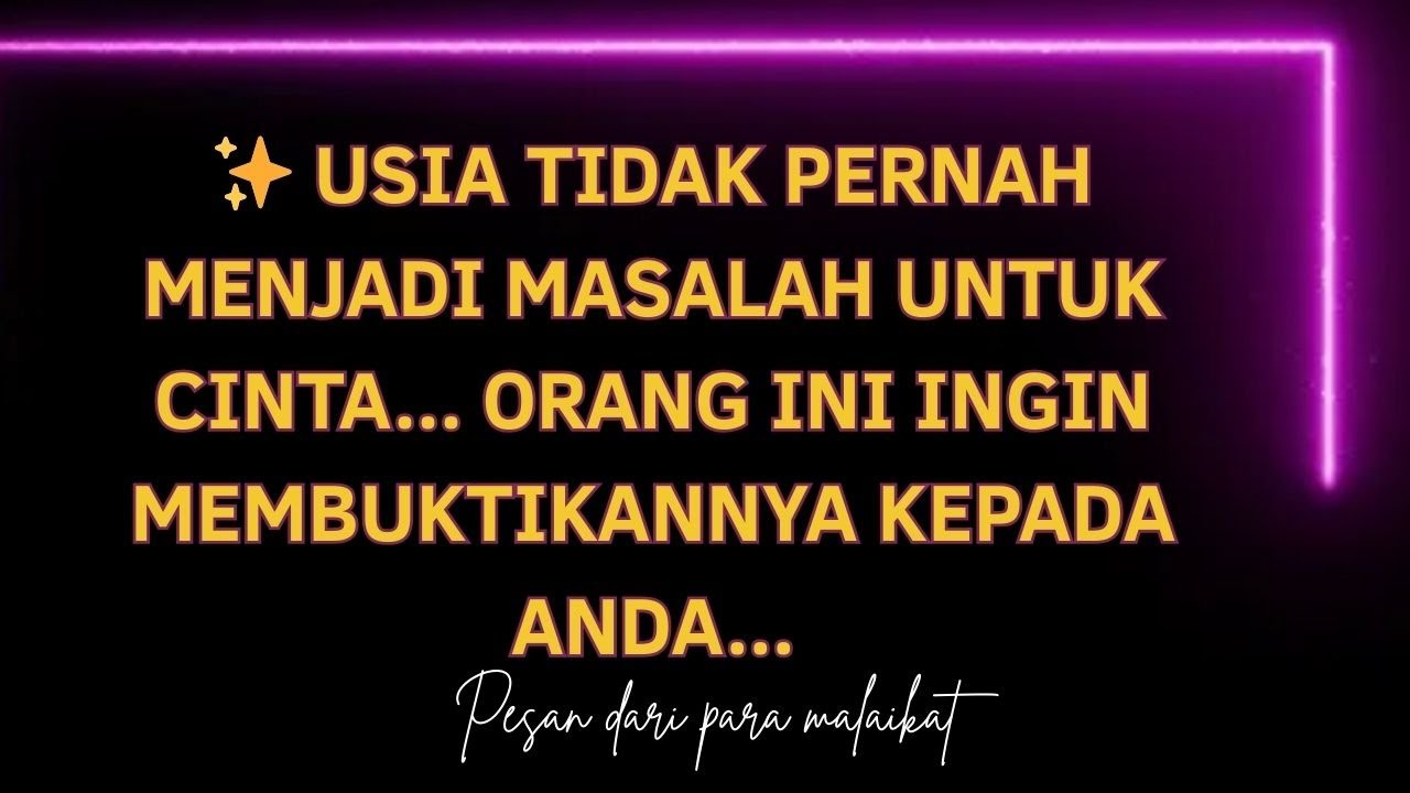 ✨ Usia tidak pernah menjadi masalah untuk cinta... orang ini ingin membuktikannya kepada Anda...