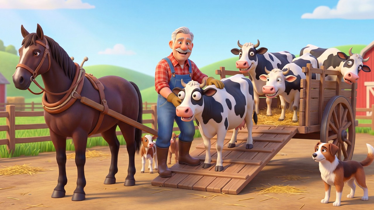 Old MacDonald Had a Farm 🐄🐓🐑🐖 | Learn Farm Animals & Farm Life | 3D Kids Songs