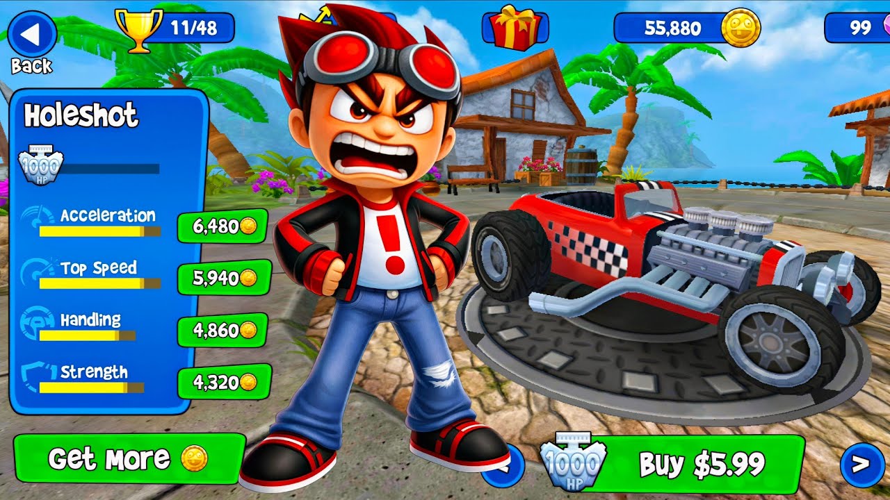Holeshot 100 HP Max Championship Tutorial ft. Rez — Beach Buggy Racing 