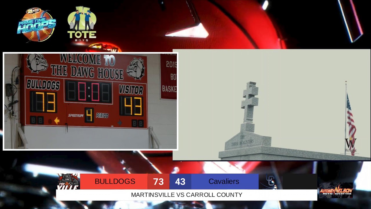 PRIME TIME HOOPS MARTINSVILLE VS CARROLL COUNTY