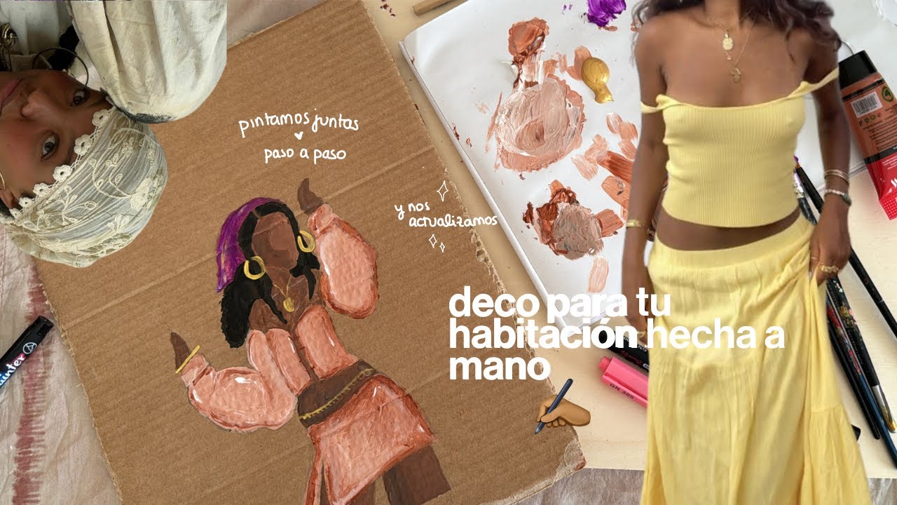 decoración para tu habitación hecha a mano paso a paso ✍🏽 pintamos juntas y nos actualizamos