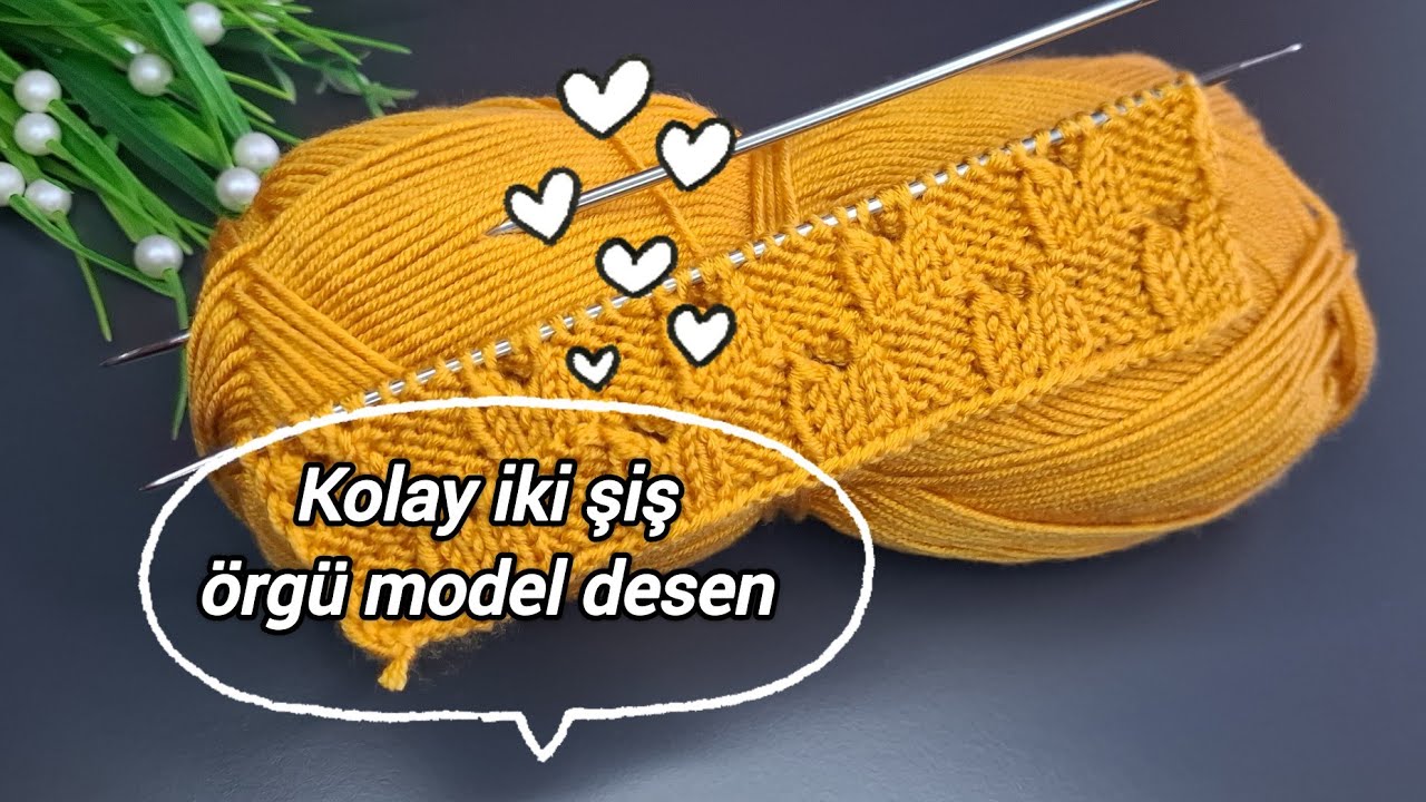 Kolay iki şiş örgü yelek model desen🧶Eays crochet knitting patterns