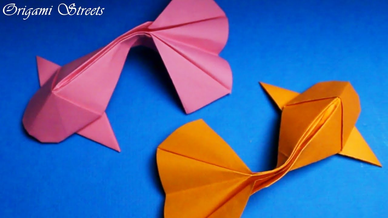 Как сделать рыбку из бумаги. Оригами рыбка / How to make a fish out of paper