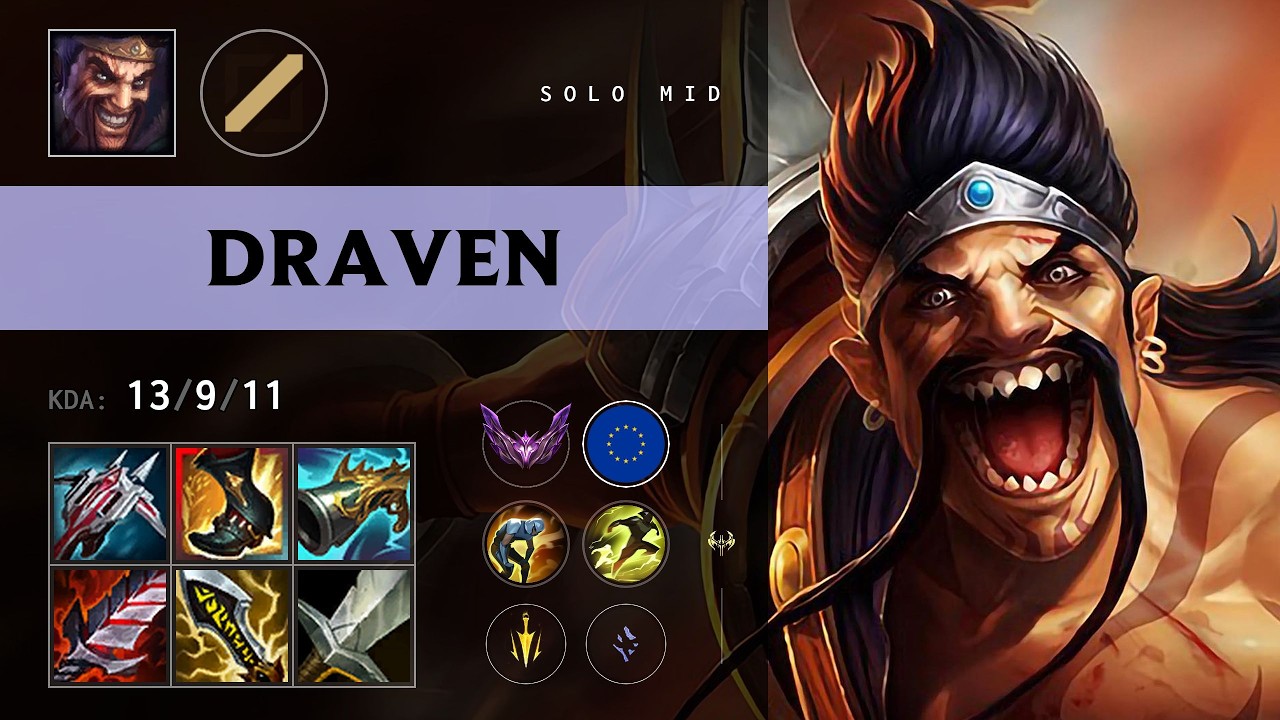Draven Mid vs Diana - EUNE Master Patch 26.16