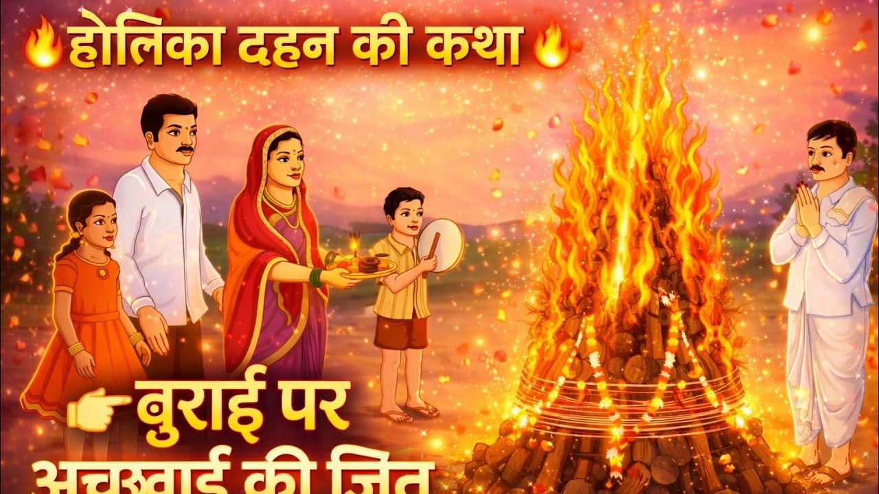 होलिका दहन की कथा 🔥 होली क्यों मनाते हैं? | Holika Dahan ki Katha #होली  #trending