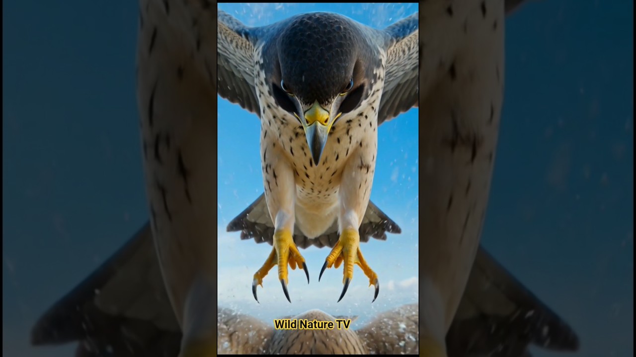 Record-Breaking Peregrine Falcon Dive | Insane Speed Attack Shot || #FastestBird#Wildlife#Predator