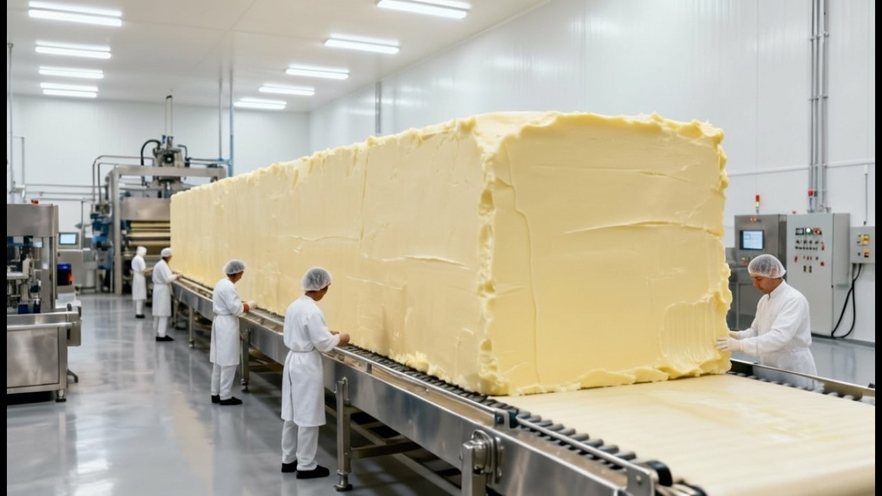 Inside Factory How Butter Is Made From Fresh Cream in Mega Dairy Plants (Full Factory Process)